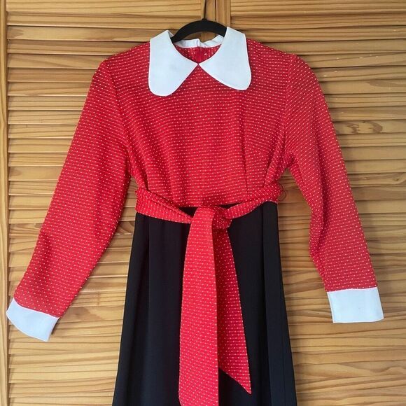 Vintage 1960s Rockabilly Maxi Dress Girlhoodcore Snow White Halloween - Picture 3 of 11